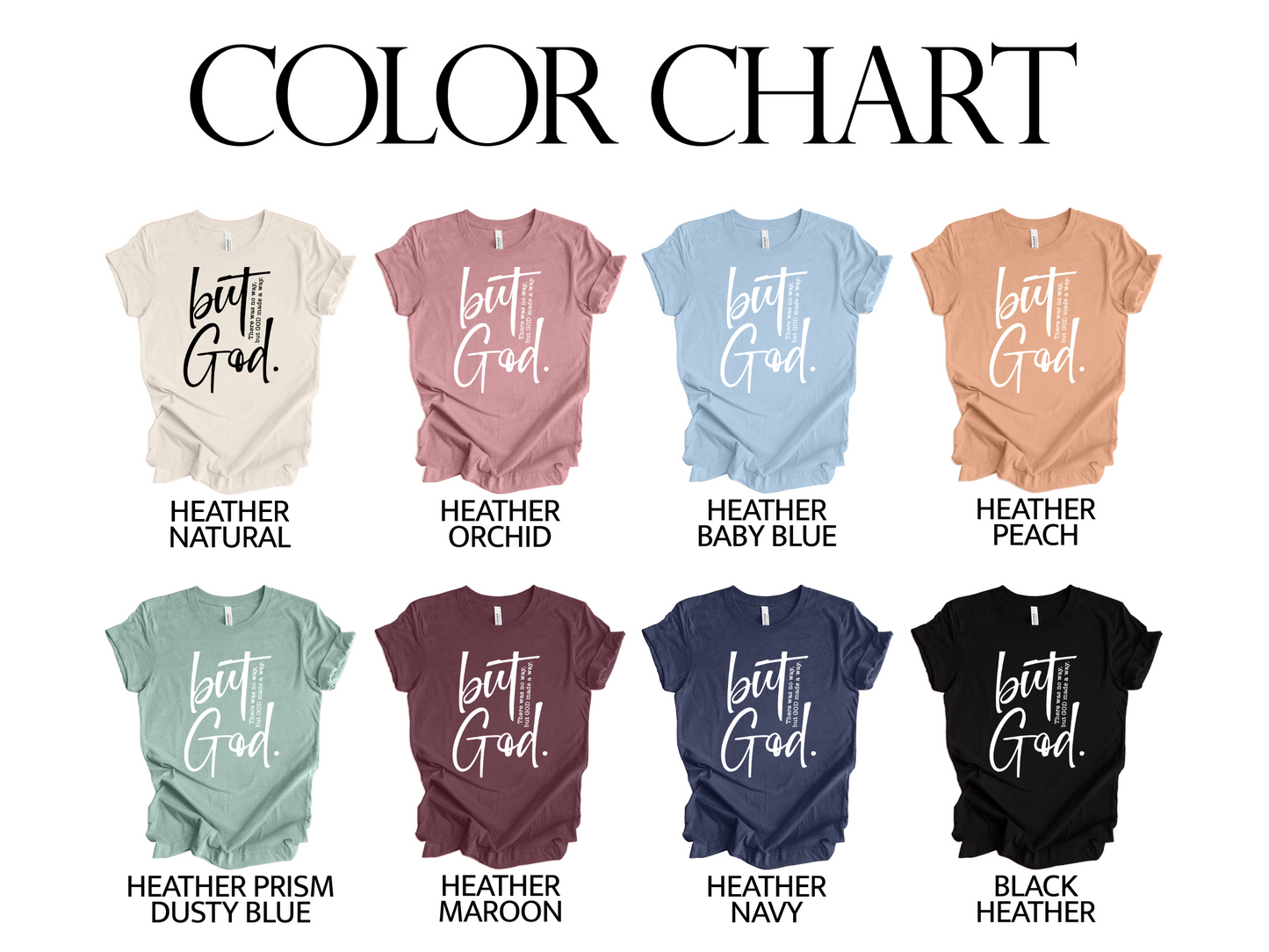 Shirt color chart