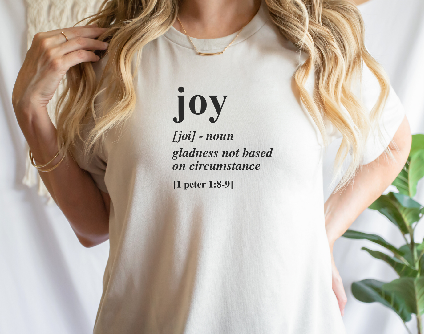 Joy definition Short Sleeve T-Shirt, 1 Peter 1:8-9